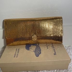 Vintage Whiting & Davis Co Gold Mesh Bag